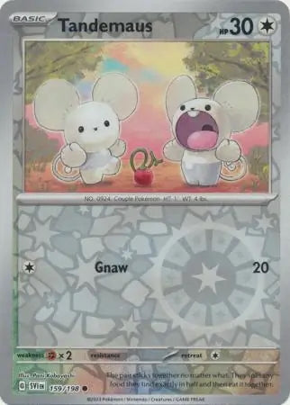 Scarlet & Violet Tandemaus #159/198 reverse holo